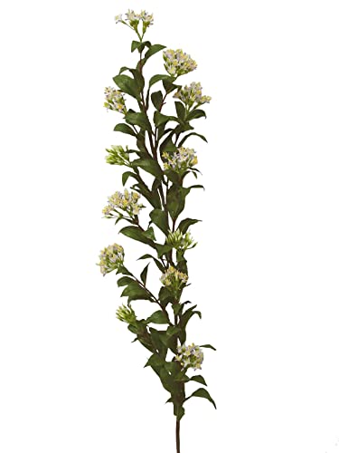 ARTIFICIAL FLOR VARA HOJAS CLUSTER SPRAY AMARILLO