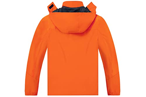 Image of Mens Rain Jacket Waterproof with Hooded Hiking Coat Lightweight Windbreaker | Windproof Mountain Jacket,Multi Zip Pockets Windbreaker,Work,Breathable,Fishing,Active Performance Shell Jackets,Outer Layer