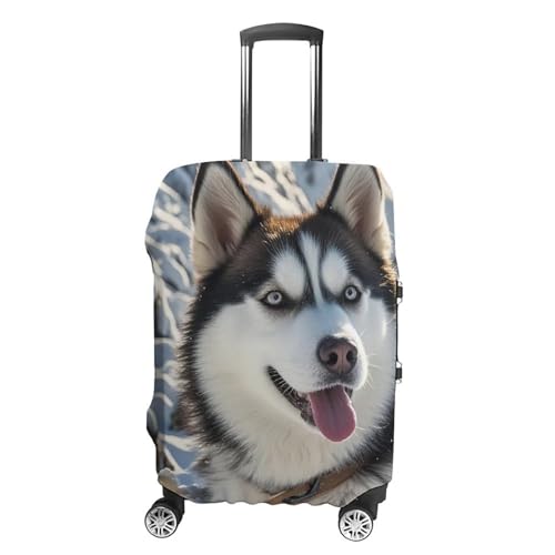 Housse de bagage Husky élastique blanche pour valise de taille L