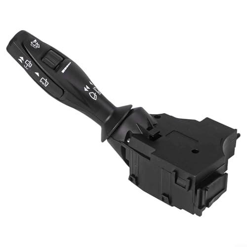 Besttoolifes Interruptor de columna de dirección, vástago de limpiaparabrisas, material ABS, color negro, pieza de repuesto, compatible con Fiesta Mk6 2008-2017, OEM 1537625 8A6T-17A553-AC
