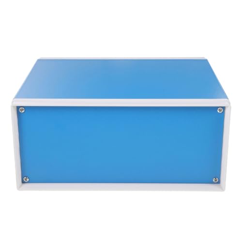 Veemoon Box Enclosed Chassis Clear Belt Cable Management Case Stationery Circuit Cantilever Handle Packaging Power Tool Unit Organizer Utility Enclosure Electrical Fuse Switch Metal Blue
