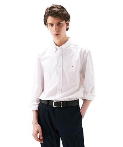 [トミーヒルフィガー] コアフレックスポプリンソリッドシャツ MW39988 X-LARGE ホワイトYBR