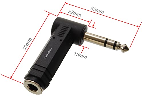 Pack 5 adaptadores audio estéreo 1/4" TRS macho a hembra miniatura 4