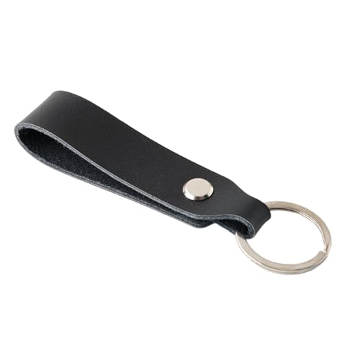 Llavero de con correa para llavero de coche, elegante accesorio para familia, adultos, hombres, mujeres, padre, amigos, madre, papá, Negro, Refer to description