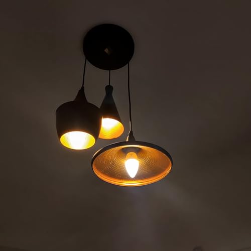 Image of Geometric Pendant Lighting, Geometric Modern Hanging Light Ceiling Fixture for Kitchen Island, Foyer, Hallway, Bedroom and Entryway (Bulb Include) (3LP-Tulip Set)