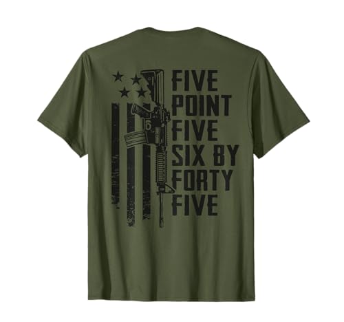 Five Point Five Six 5,56 Munition AR15 Gewehr – Camo – auf der Rückseite T-Shirt