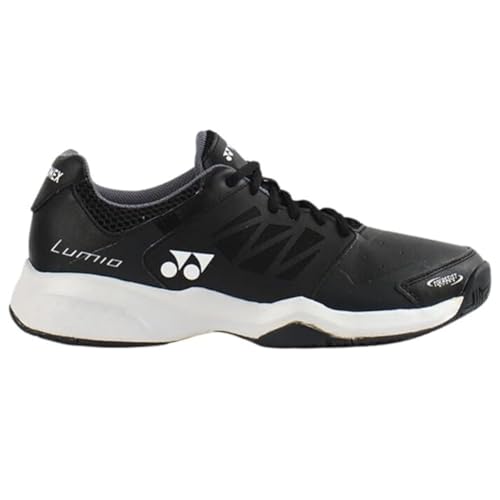Image of YONEX Lumio 3 Power Cushion Tennis Shoes, Black, Lightweight All-Court with Shock Absorption and Durable Grip