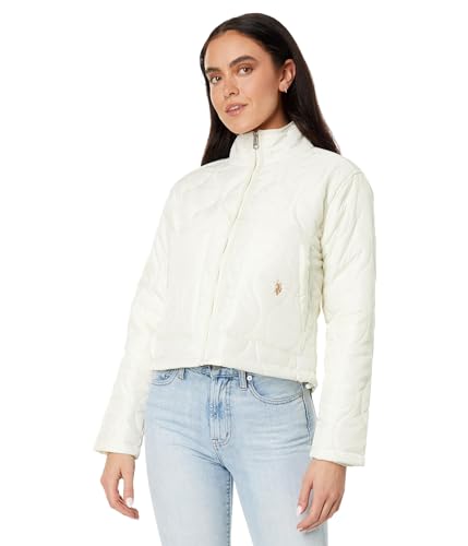U.S. POLO ASSN. Onion Quilted Boxy Crop Jacket with Cinched Hem