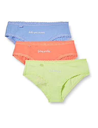 sloggi Women's sloggi 24/7 Weekend Hipster C3P Briefs, Orange - Dark Combination, 40