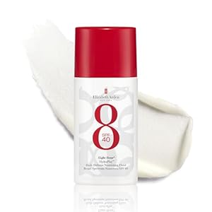 Elizabeth Arden Eight Hour HydraPlay Daily Defense Nourishing Fluid Broad Spectrum Face Sunscreen SPF 40, No White Cast, Non-Comedogenic, Fragrance-Free, 1.7 fl oz.