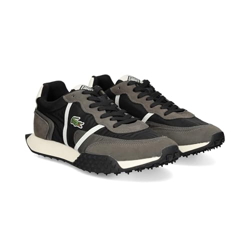 Lacoste Mens L-Spin Deluxe Sneaker, BLK/DK Gry, 132