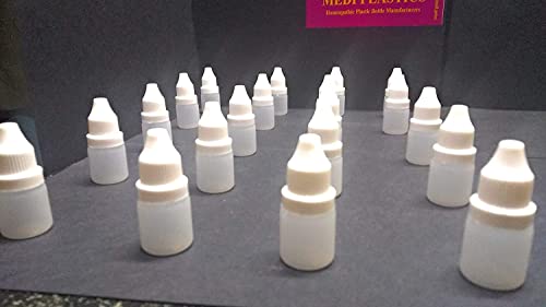 Image of dinojames 5ml Sealed Liquid Dropper Bottles with Cap and Inner - Pack of 100 Pcs. (For Homeopathic & Ayurvedic Use)