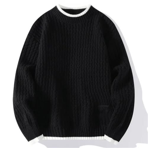 Men Fall Winter Mock Neck Sweaters Knitted Pullovers Casual Youthful Sweater Pullover3