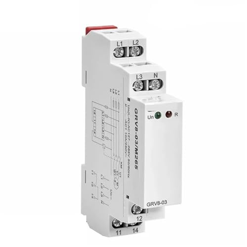 Relais de surveillance de tension GRV8-03 protecteur triphasé 10A 2 SPDT