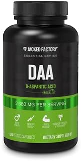 DAA D Aspartic Acid Supplement - Fortified with Astragin for Enhanced Absorption, Zero Artificial Fillers - 120 Veggie Capsule Pills