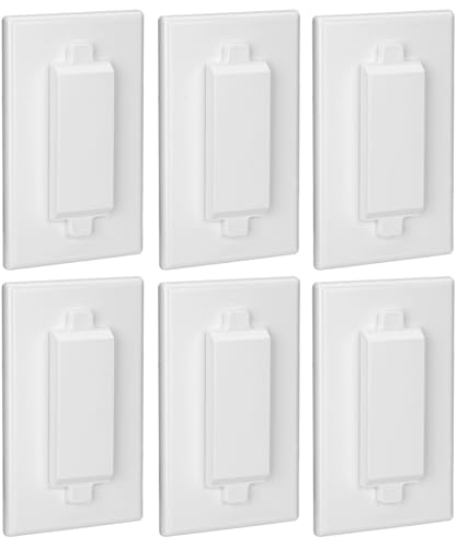 Bates- Magnetic Light Switch Guard, 6 Pack, White, Light Switch Cover Child Proof