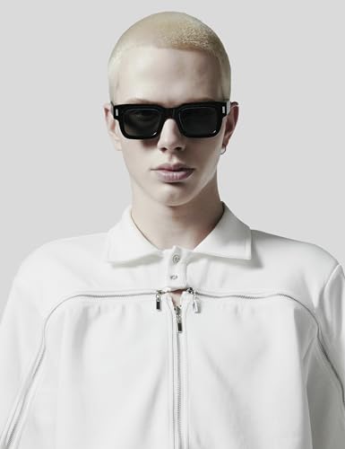 Image of Roneyee Non Polarized Acetate Sunglasses RY-A08 Frame with UV Protection Impact Resistant Nylon Lens Retro Unisex