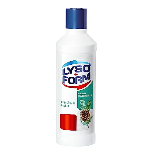 Lysoform Pavimentos Frescor Alpina, detergente para suelos, apto para todo tipo de suelos, ayuda a eliminar los alérgenos, levaduras y moho, con fragancia biodegradable, 1100 ml