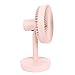 Wentylator biurkowy oscylacyjny, 5-łopatkowy wentylator biurkowy USB Sof Wind do domu do biura Różowy