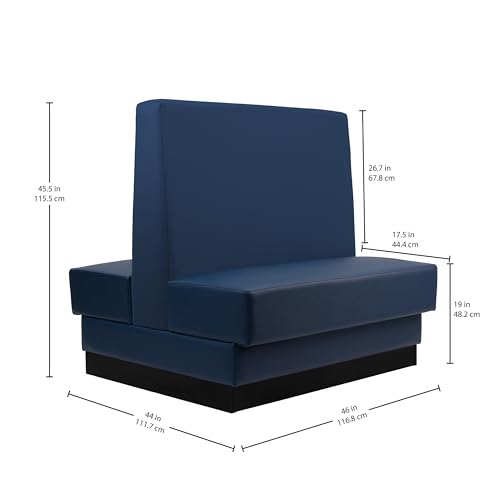 Image of FDP Pro Series Double-Sided Restaurant Booth - Navy, 15427-NV