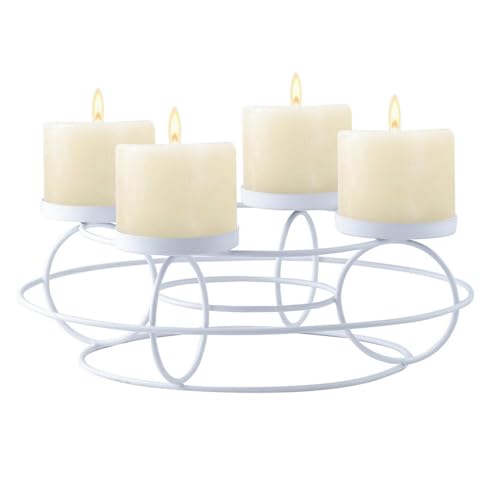 Marrakesch Moderner Adventskranz aus Metall 30cm rund |...