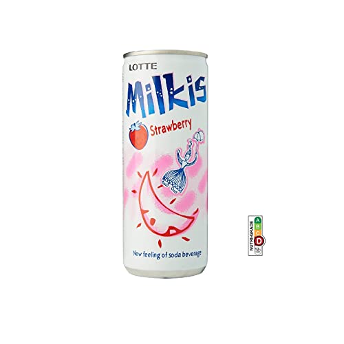 Milkis Lotte sabor Morango - Bebida Refrigerante Gaseificada - Importado Coréia