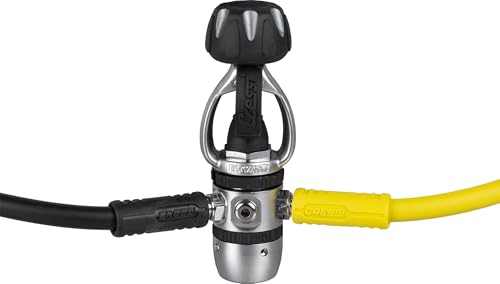 Cressi Atemregler-Set AC2 Compact Mit Octopus XS – Erste Stufe Kolbengesteuert – INT Anschluss – Leichtes und Ergonomisches Design
