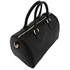 Italian Genuine Leather Satchel Barrel Handbag Crossbody For Women