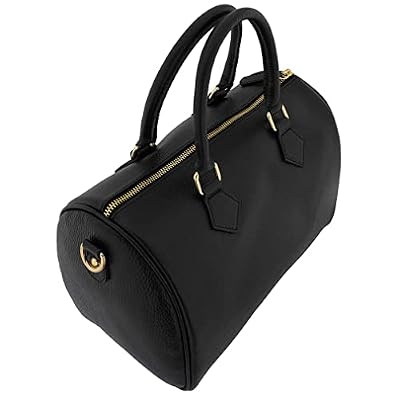 Italian Genuine Leather Satchel Barrel Handbag Crossbody For Women