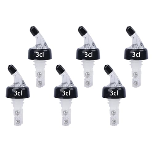 Minnhua 6 Piezas Vertedor de Botellas 30ml Vertedor Automático de Botellas Medido Vertedor de Botellas Vino 2CL Cónica Boquillas Anti-Goteo Dispensador para Bebidas Cócteles Aceite y Vino