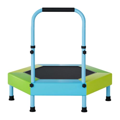 Cama elástica infantil plegable de 3 pies con manillar ajustable para jardín y casa