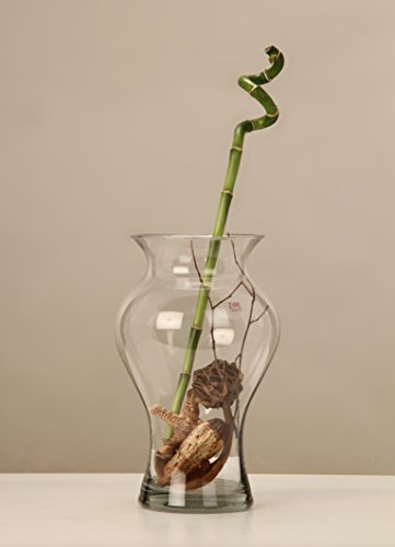 Maison Zoe Mondgeblazen en handgemaakte glazen vaas Flora - 30 cm hoog - bloemenvaas - decoratie & bruiloft - Afbeelding 5