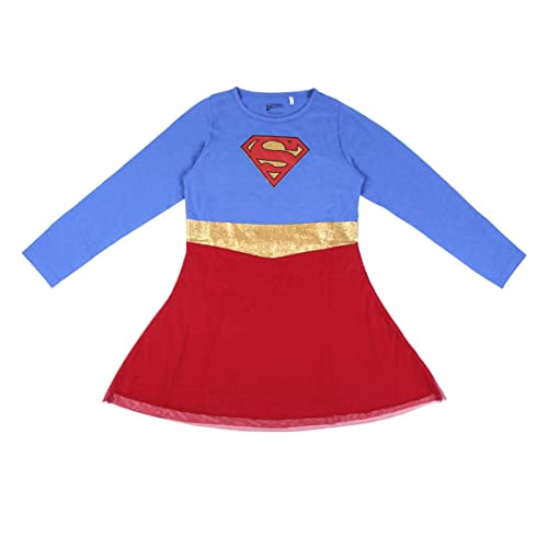Vestido de manga larga ideal para regalo de cumpleaños con tutú y temática DC Comics