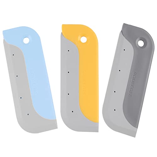 Fensterabzieher Duschabzieher Silikon-Abziehlippe,3 pcs Glasabzieher Badezimmer, Küche, Auto Windschutzscheiben Reinigungs Werkzeug für Scraper for Pans, Pots, Kitchen Sink Cleaning Cover