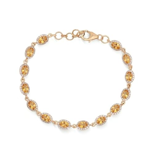 Bracelet rivière argent et citrine, le cadeau idéal pour femme
