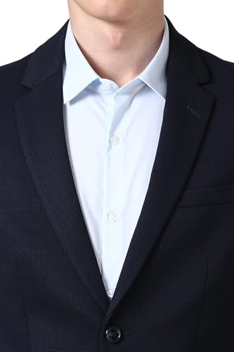 Image of Peter England Textured Knit Single-Breasted Blazers