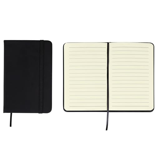 Caderneta de Anotações 9x14cm 80 Folhas Com Pauta Capa Emborrachada Bloco de notas Pautadas (2 Unida