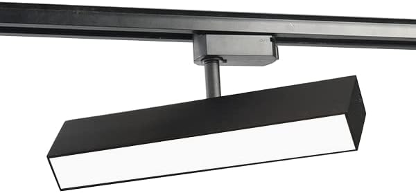 20W LED L Type Rail Track Light(Fits Lightolier Type Track) Rotate Flood Light Ceiling Lamp Fixture White-Finish Natural White