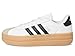 adidas Unisex-Kid's VL Court Bold, White/Black/Wonder Beige, 4
