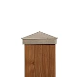 4x4 Metal Post Cap (3.5") Plain Gray Silver Aluminum Pyramid Style Metal Top for Outdoor Fences, Mailboxes & Decks, and Railing, by Atlanta Post Caps