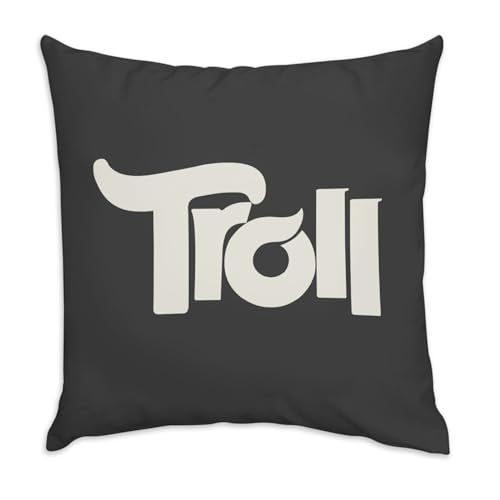 Fabulous Coussin en Velours Noir - Troll Jeux Vidéo Meme Internet Gamer - 40 x 40 cm - Toucher Velours - Housse et Coussin Inclus