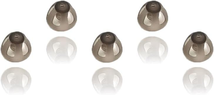 Hearing Aid Domes Smoky Gray Tips Ear Pieces Comfortable for Open Fit BTE Sound Amplifier PSAP Kit Invisible 8mm (M * 5)