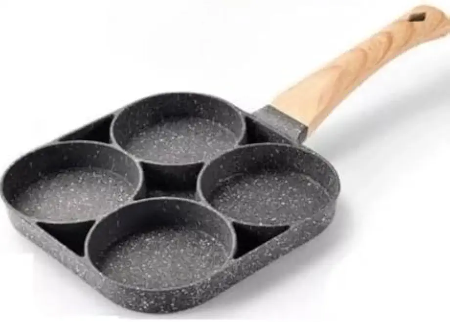 Frigideira para Ovo Antiaderente 4/3 em 1 - Frita Sem Óleo, Não Gruda, Multiuso e Saudável para Café da Manhã (4 em 1)