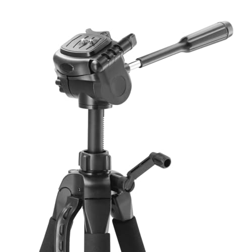 Hama Stativ Kamera Action 170 3D (Tripod mit 62-170cm H&ouml;he, Fotostativ inkl. Handy-Halterung und Tablet-Halterung, Dreibeinstativ mit 3-Wege-Kopf, Spiegelreflexkamera Stativ mit Tasche) schwarz