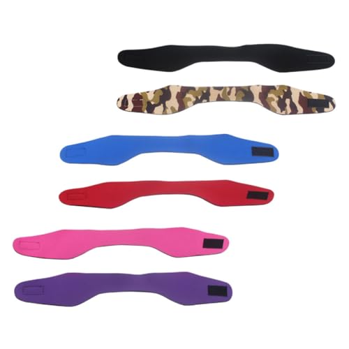 minkissy Diadema Deportiva para Deportes Acuáticos, Protección para Oídos, 6 Piezas Multicolor (Negro, Rojo, Azul, Fucsia, Camuflaje, Morado), Tamaño Grande, Diadema Transpirable