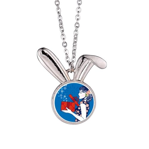 Collier lapin bleu de culture chinoise pour sublimer vos tenues