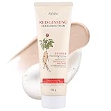 esfolio Red Ginseng Cleansing Foam – Korean Skincare Face Wash with Herbal Extracts – Creamy Daily Cleanser for All Skin Types – Refreshing Foaming Formula – (5.29oz - 150ml)