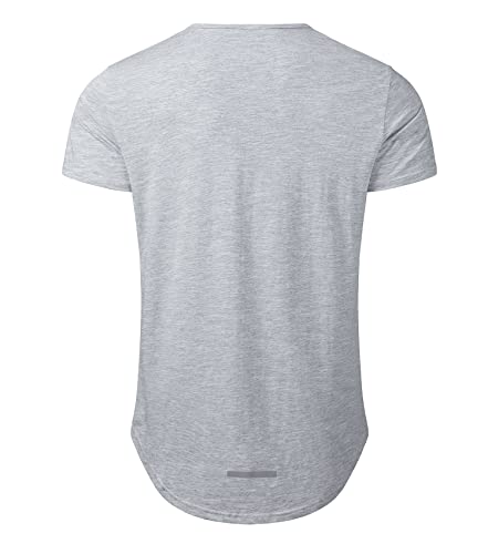 Athlemon Mens Long Shirts For Men Extra Long T Shirts Bylt Basics Mens T-Shirts Longline Hipster Reflective Line Scallop Tees #TOP1