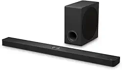 Soundbar LG Dolby Atmos, 570W RMS, 5.1.3 Canais, DTS:X, AI Room Calibration Pro, AI Sound Pro, Sem fios, WOW Orchestra, Conexões Múltiplas - S90TY