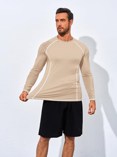 Yousify Mens Compression Shirts Long Sleeve Athletic Workout Shirt Sports Running T-Shirt Base Layer Active Undershirt Tops4